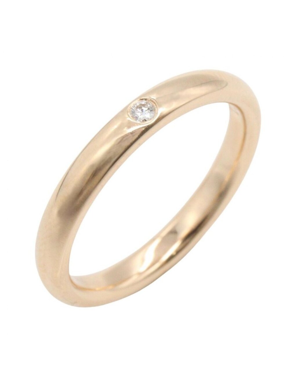 Tiffany & Co Ring Band 18k Pink Gold Diamond